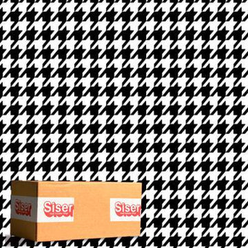 Black/White Houndstooth Pattern 1 yard Sheet HTV