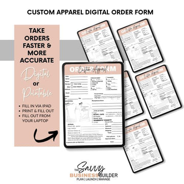 Digital Custom T-Shirt Order Form