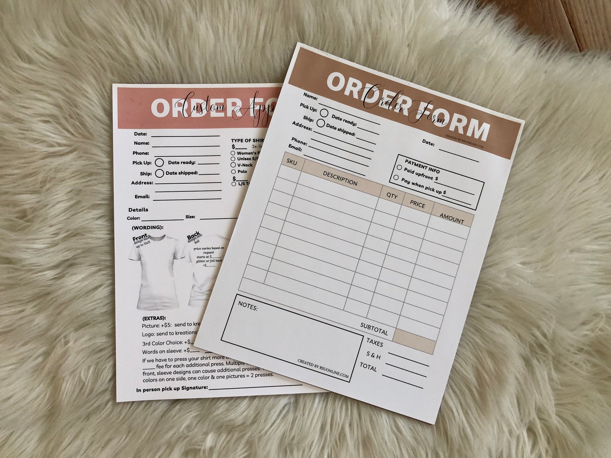 Multi Order Form Pad